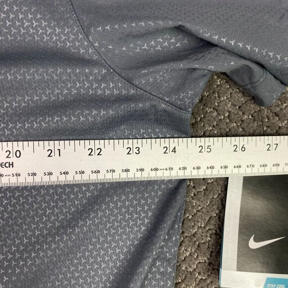 Nike Polo Golf Shirt Men's XL Gray Geometric Pattern Dri-Fit 838964 065 NEW NWT - Picture 13 of 14